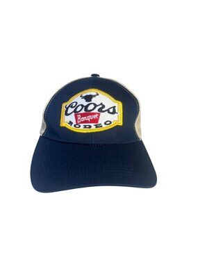 Coors Banquet Rodeo Trucker Hat Cap Blue Adjustable Snapback Cap
